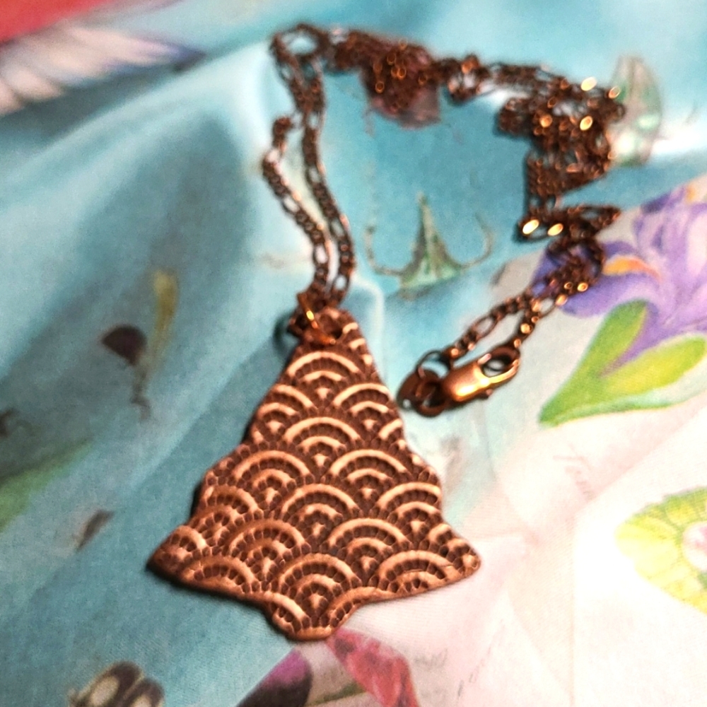Necklace of Copper Xmas Tree